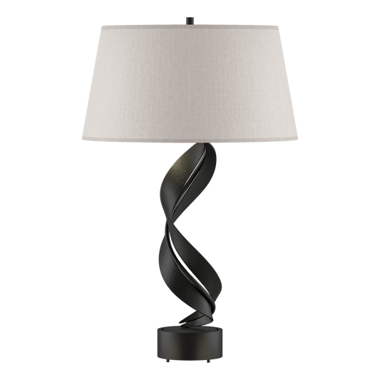 Folio Table Lamp - Black - Flax Shade by Hubbardton Forge