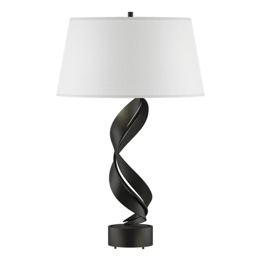 Folio Table Lamp - Black - Natural Anna Shade by Hubbardton Forge