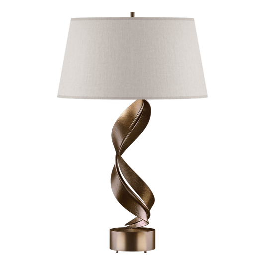Folio Table Lamp - Bronze - Flax Shade by Hubbardton Forge