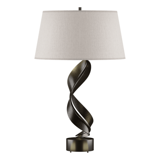 Folio Table Lamp - Oil Rubbed Bronze - Flax Shade by Hubbardton Forge