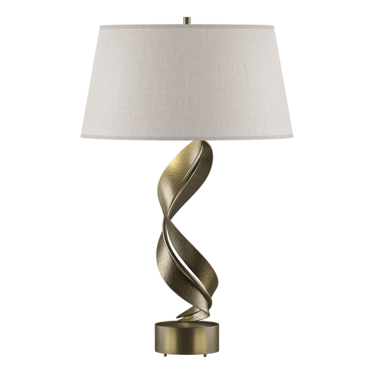 Folio Table Lamp - Soft Gold - Flax Shade by Hubbardton Forge