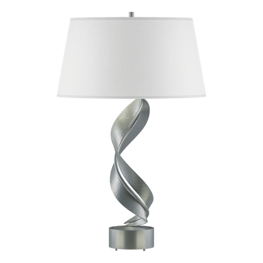 Folio Table Lamp - Vintage Platinum - Natural Anna Shade by Hubbardton Forge