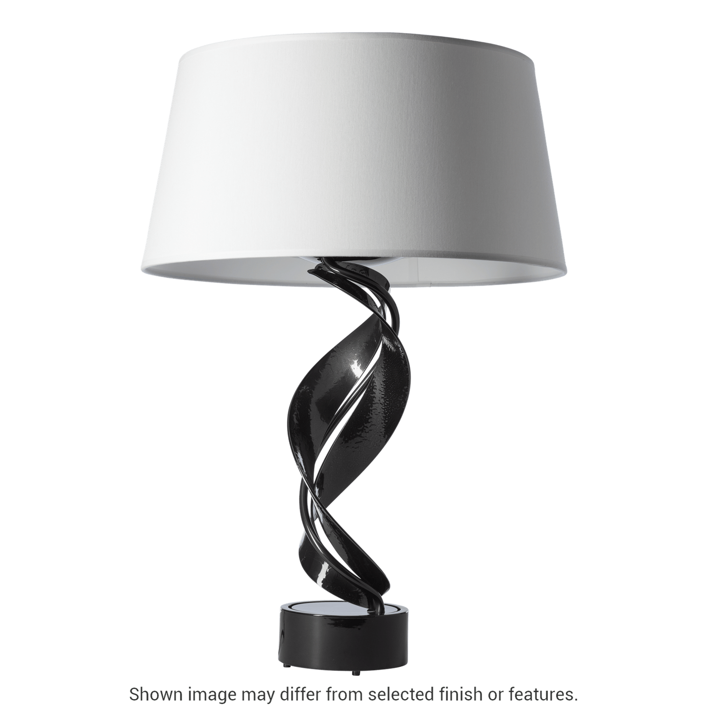 Folio Table Lamp - White - Natural Anna Shade by Hubbardton Forge