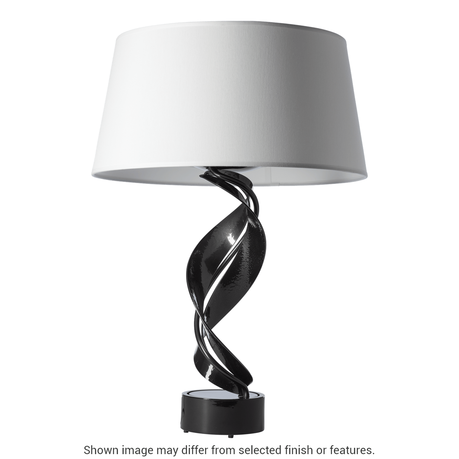 Folio Table Lamp - White - Natural Anna Shade by Hubbardton Forge