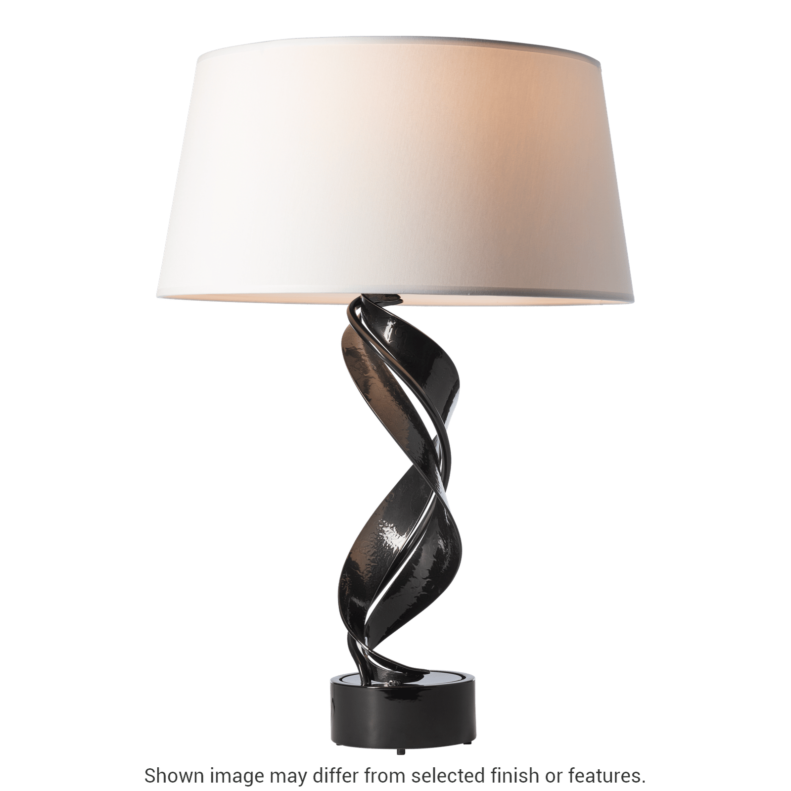 Folio Table Lamp - White - Natural Anna Shade by Hubbardton Forge
