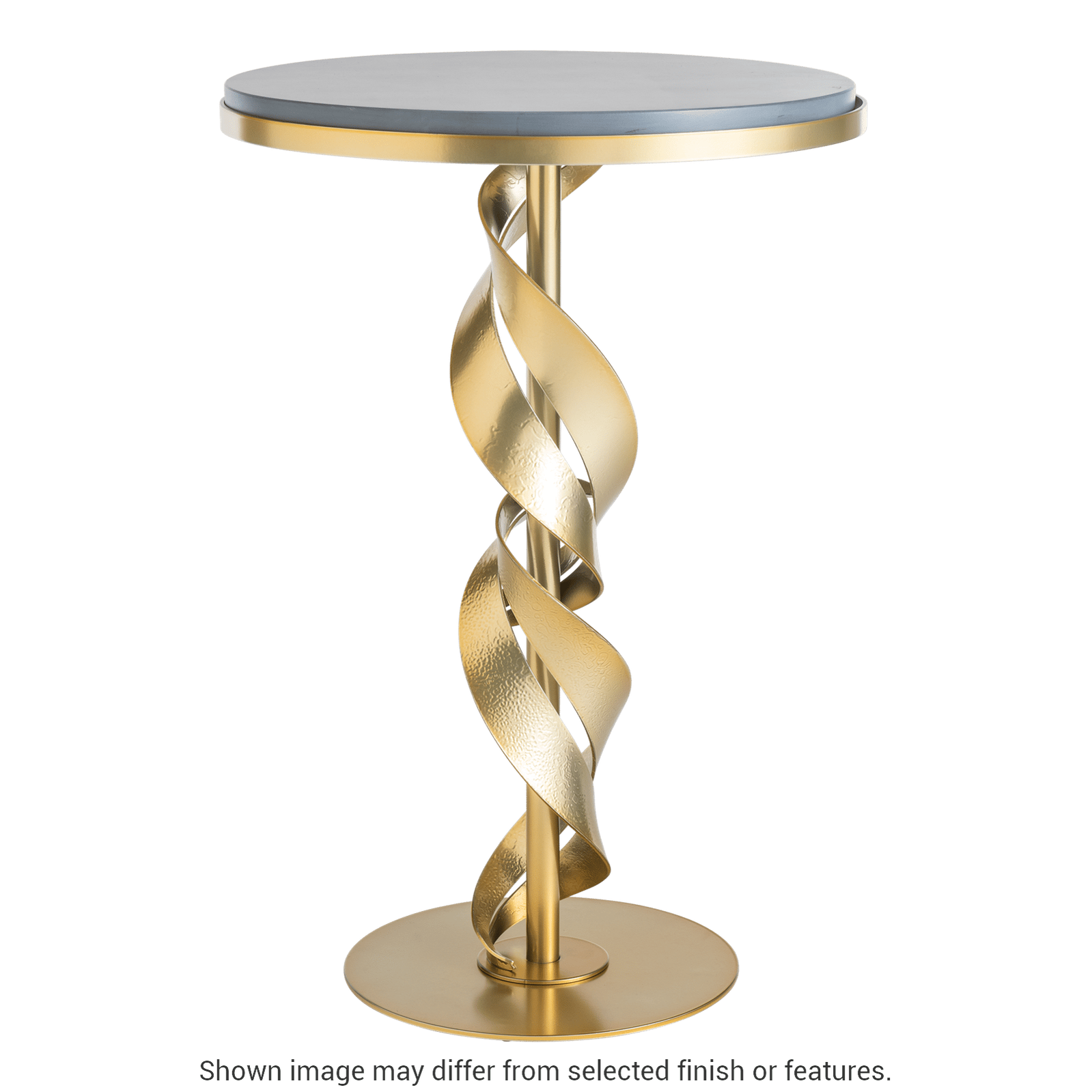 Folio Wood Top Accent Table - Modern Brass - Maple Grey Wood Top Accent by Hubbardton Forge