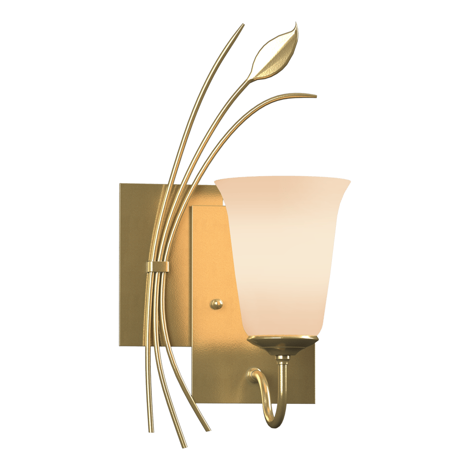 Forged Leaf Sconce - Modern Brass - Left-Facing by Hubbardton Forge