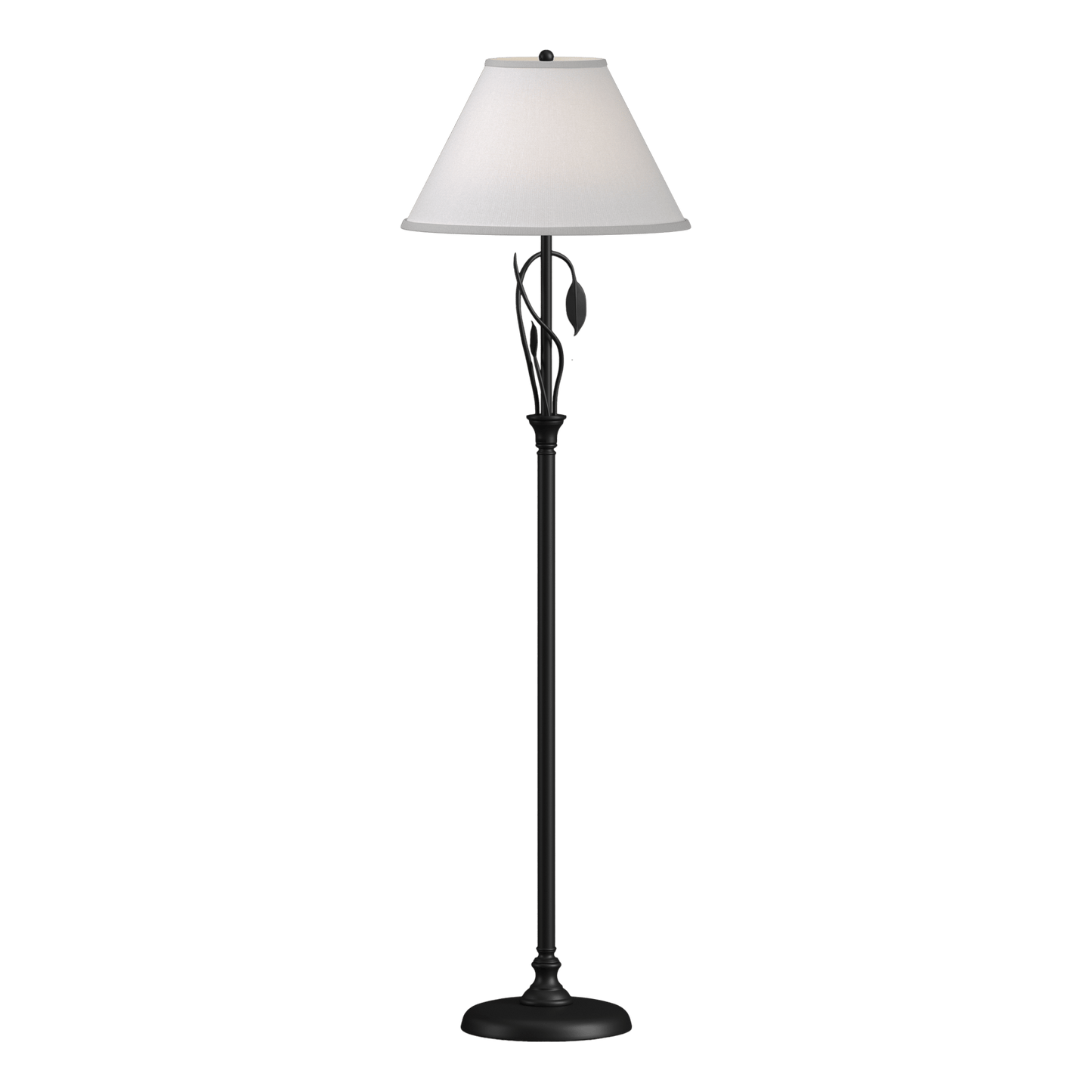 Forged Leaves and Vase Floor Lamp - Black by Hubbardton Forge