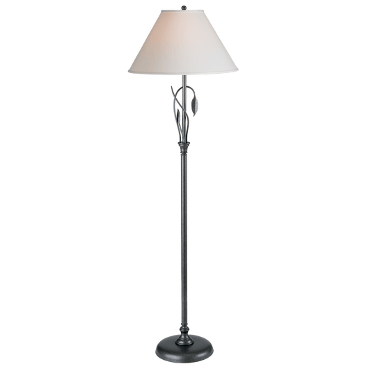 Forged Leaves and Vase Floor Lamp - Natural Iron by Hubbardton Forge