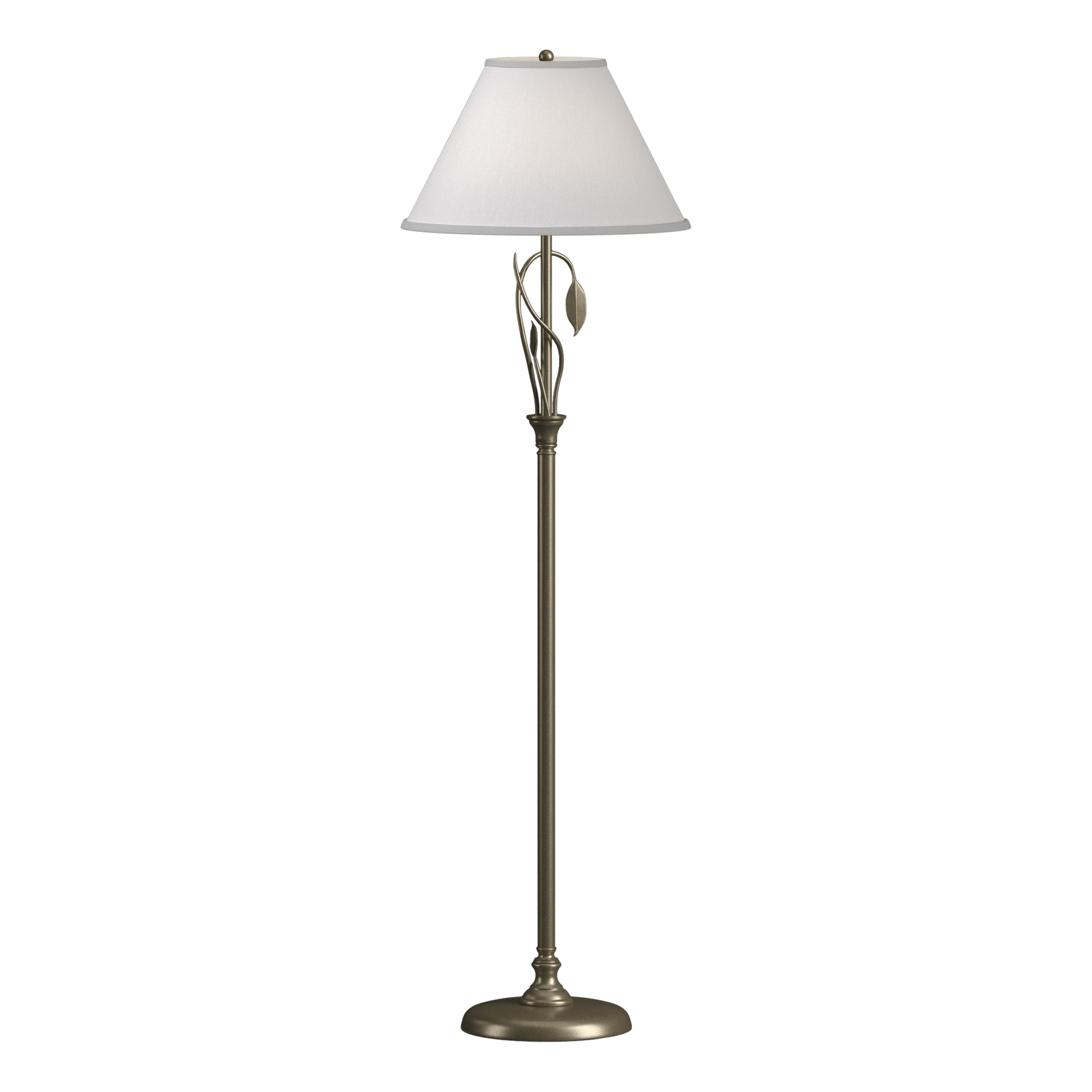 Forged Leaves and Vase Floor Lamp - Soft Gold by Hubbardton Forge