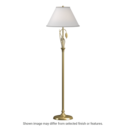 Forged Leaves and Vase Floor Lamp - White by Hubbardton Forge