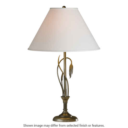 Forged Leaves and Vase Table Lamp - White by Hubbardton Forge
