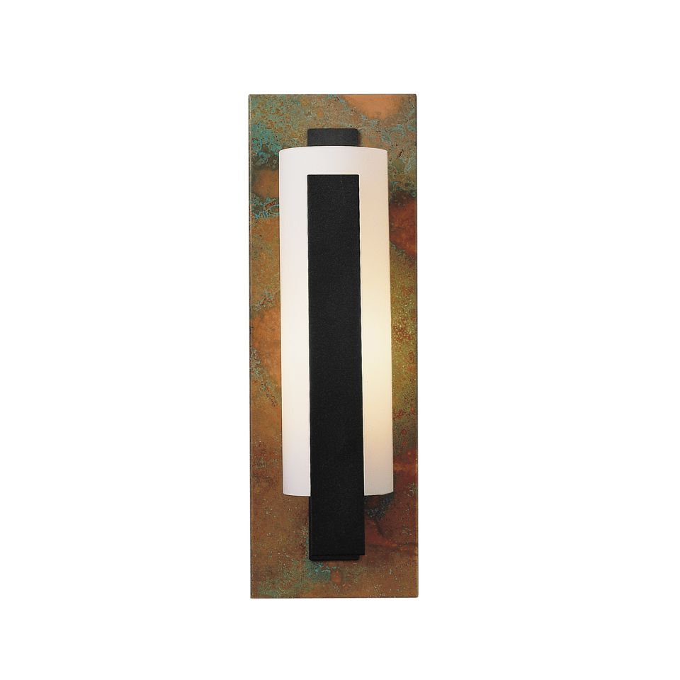 Forged Vertical Bar Sconce Cherry or Copper Backplate - Black - Copper Accent by Hubbardton Forge