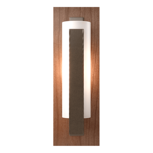 Forged Vertical Bar Sconce Cherry or Copper Backplate - Bronze - Cherry Accent by Hubbardton Forge