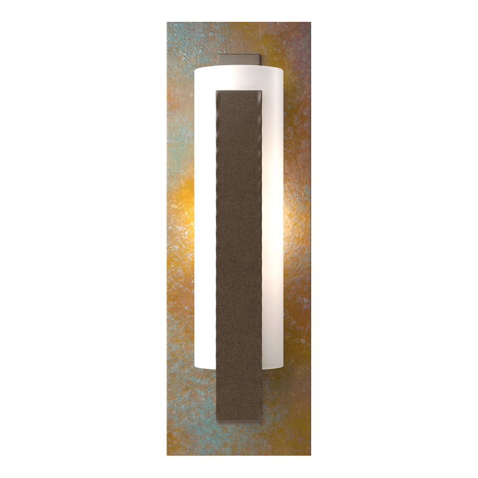 Forged Vertical Bar Sconce Cherry or Copper Backplate - Bronze - Copper Accent by Hubbardton Forge