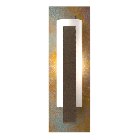 Forged Vertical Bar Sconce Cherry or Copper Backplate - Bronze - Copper Accent by Hubbardton Forge