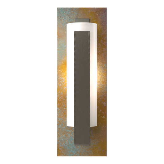 Forged Vertical Bar Sconce Cherry or Copper Backplate - Dark Smoke - Copper Accent by Hubbardton Forge