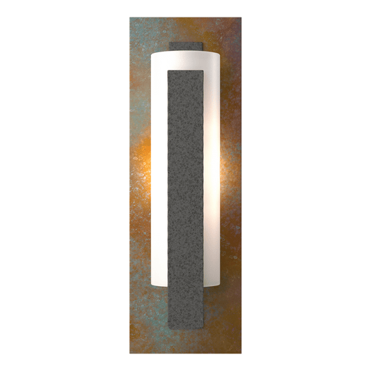 Forged Vertical Bar Sconce Cherry or Copper Backplate - Natural Iron - Copper Accent by Hubbardton Forge