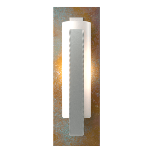 Forged Vertical Bar Sconce Cherry or Copper Backplate - Vintage Platinum - Copper Accent by Hubbardton Forge