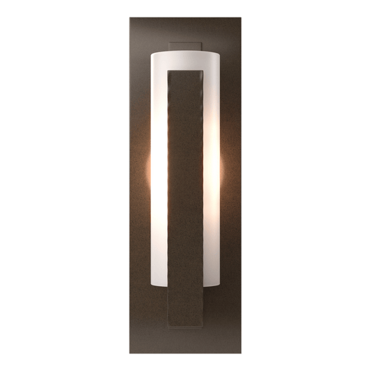 Forged Vertical Bar Sconce Steel Backplate - Bronze by Hubbardton Forge