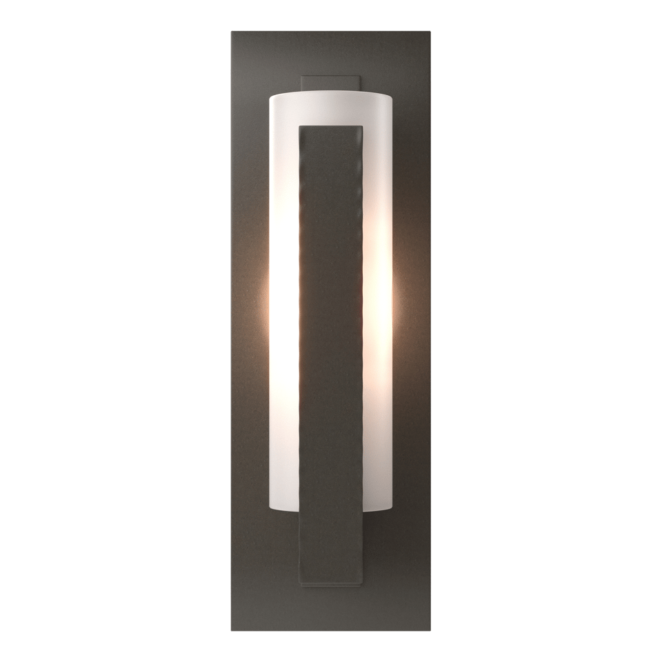 Forged Vertical Bar Sconce Steel Backplate - Dark Smoke by Hubbardton Forge