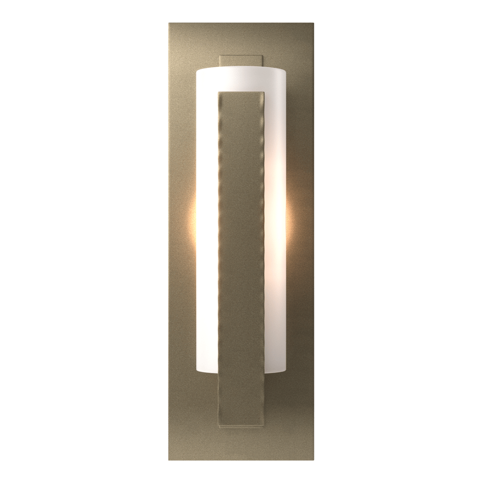 Forged Vertical Bar Sconce Steel Backplate - Soft Gold by Hubbardton Forge