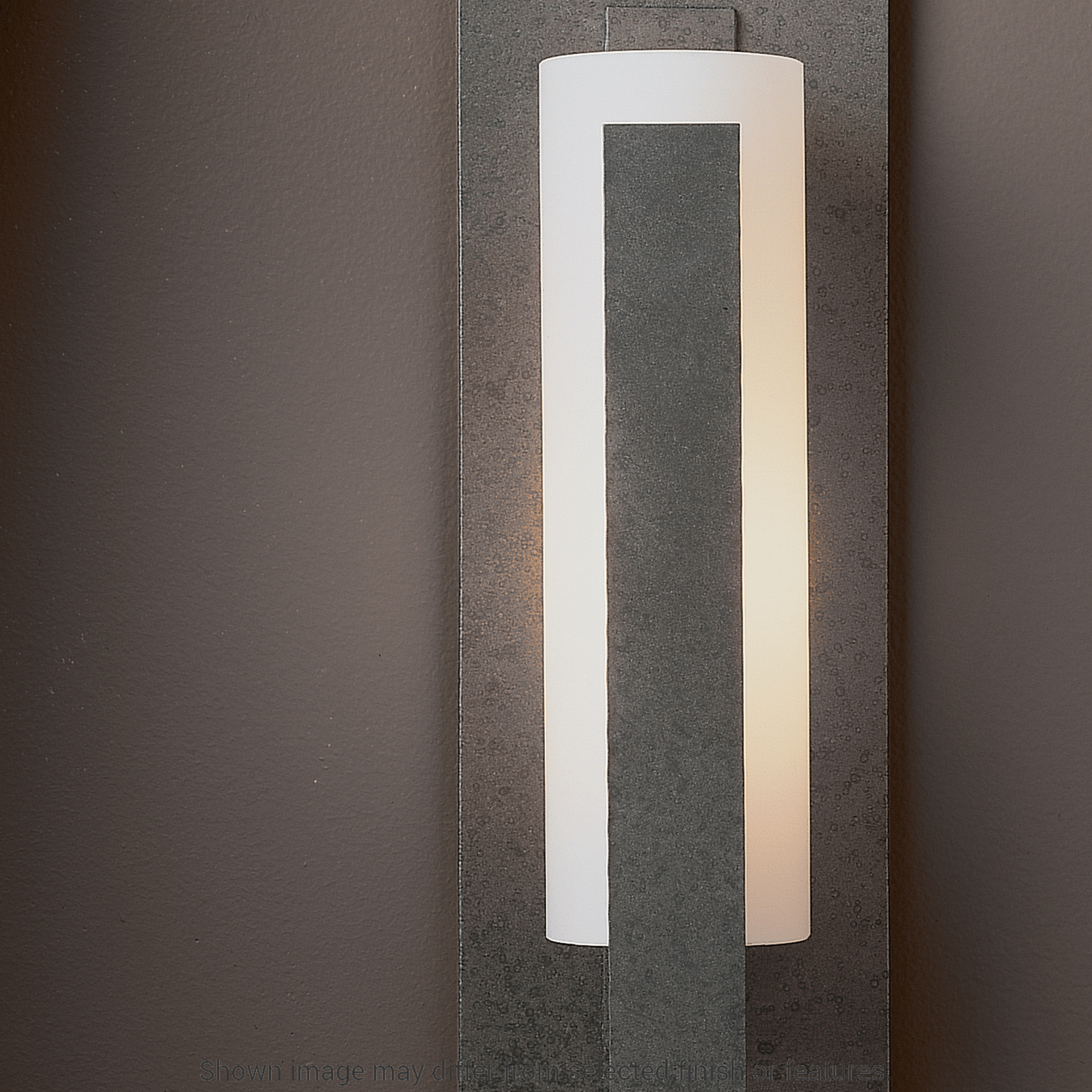 Forged Vertical Bar Sconce Steel Backplate - White by Hubbardton Forge
