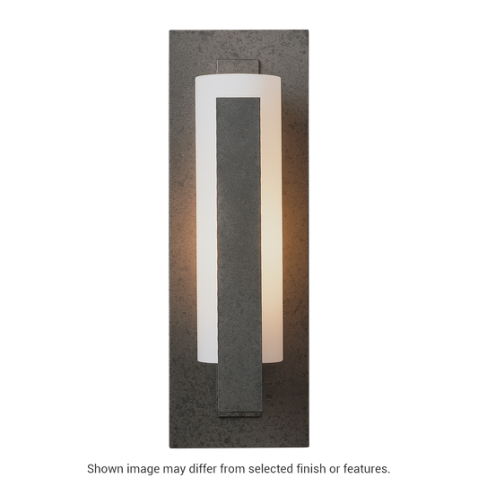 Forged Vertical Bar Sconce Steel Backplate - White by Hubbardton Forge