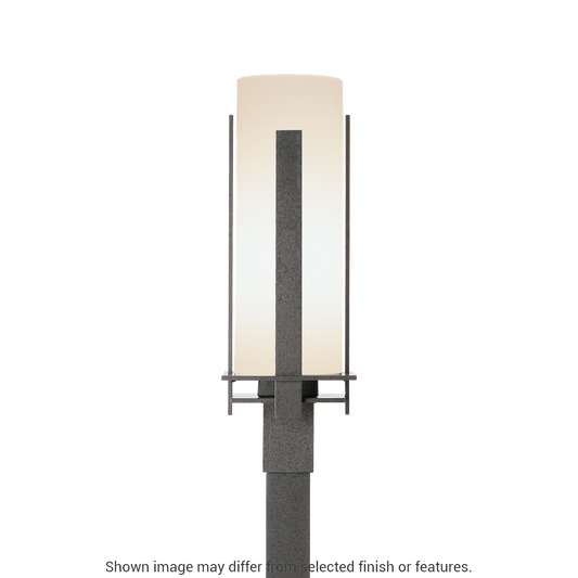 Forged Vertical Bars Outdoor Post Light - White by Hubbardton Forge