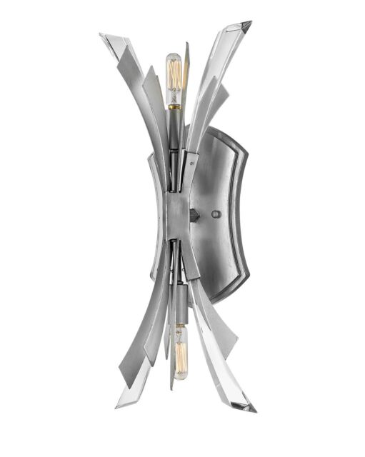 Vida Two Light Wall Sconce by Fredrick Ramond - Contemporary Design with Crystal Accents, Dimmable, 17.25"H