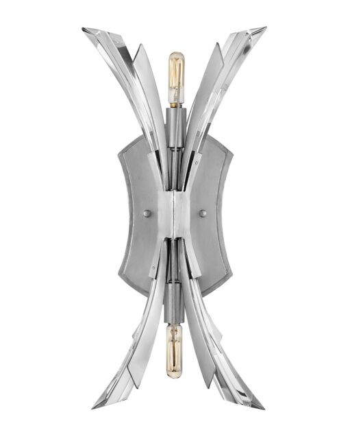 Vida Two Light Wall Sconce by Fredrick Ramond - Contemporary Design with Crystal Accents, Dimmable, 17.25"H
