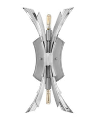 Vida Two Light Wall Sconce by Fredrick Ramond - Contemporary Design with Crystal Accents, Dimmable, 17.25"H