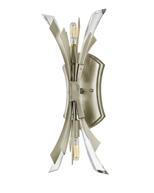 Vida Two Light Wall Sconce by Fredrick Ramond - Contemporary Design with Crystal Accents, Dimmable, 17.25"H
