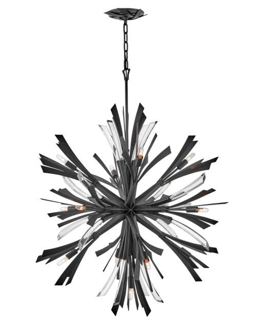Vida Large Orb Ceiling Light Fixture by Fredrick Ramond - 13 Bulbs, Dimmable, Elegant Design