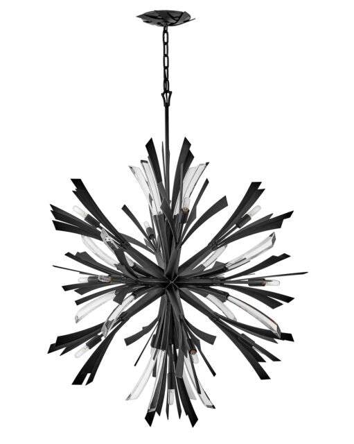 Vida Large Orb Ceiling Light Fixture by Fredrick Ramond - 13 Bulbs, Dimmable, Elegant Design