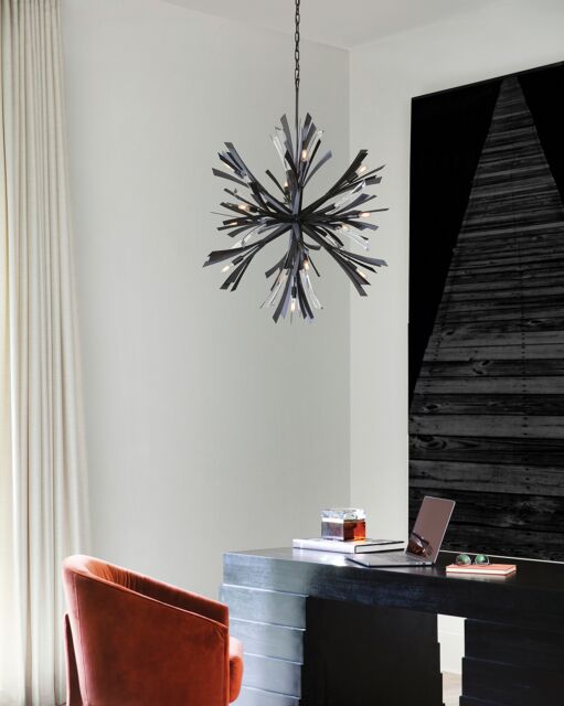 Vida Large Orb Ceiling Light Fixture by Fredrick Ramond - 13 Bulbs, Dimmable, Elegant Design
