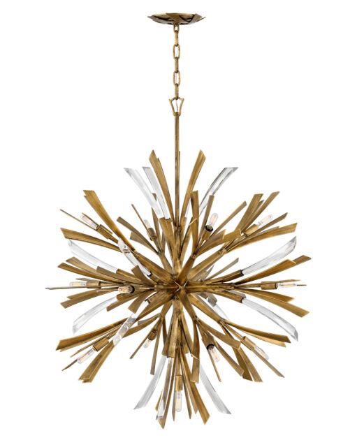 Vida Large Orb Ceiling Light Fixture by Fredrick Ramond - 13 Bulbs, Dimmable, Elegant Design