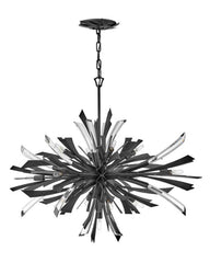 Vida Medium Single Tier Pendant Light by Fredrick Ramond - Modern Oval Design, Crystal Accents