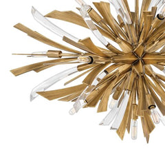 Vida Medium Single Tier Pendant Light by Fredrick Ramond - Modern Oval Design, Crystal Accents