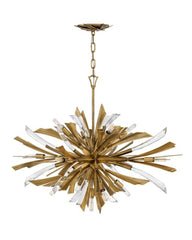 Vida Medium Single Tier Pendant Light by Fredrick Ramond - Modern Oval Design, Crystal Accents