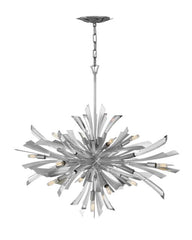 Vida Medium Single Tier Pendant Light by Fredrick Ramond - Modern Oval Design, Crystal Accents