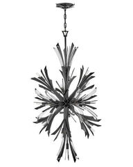 Vida Medium Orb Chandelier 19 Lights by Fredrick Ramond in Brushed Graphite & Gold Finish