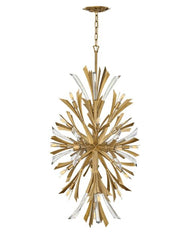 Vida Medium Orb Chandelier 19 Lights by Fredrick Ramond in Brushed Graphite & Gold Finish