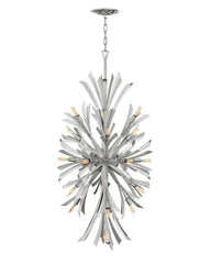 Vida Medium Orb Chandelier 19 Lights by Fredrick Ramond in Brushed Graphite & Gold Finish