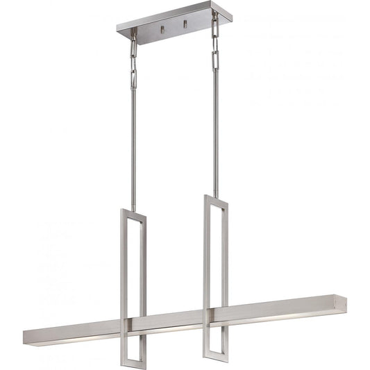 Frame - LED Island Pendant - Brushed Nickel Finish - Satco 62-136