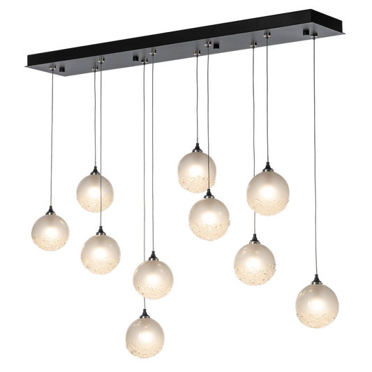 Fritz Globe 10-Light Pendant - Black by Hubbardton Forge