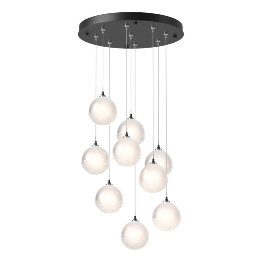 Fritz Globe 9-Light Pendant - Black by Hubbardton Forge