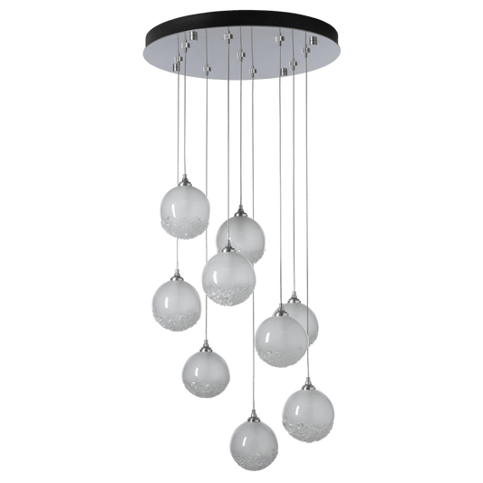 Fritz Globe 9-Light Pendant - Sterling by Hubbardton Forge