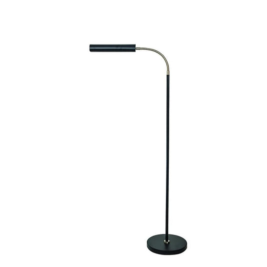 Fusion Floor Lamp - FN100-BLK/SN - Black/Satin Nickel by House of Troy