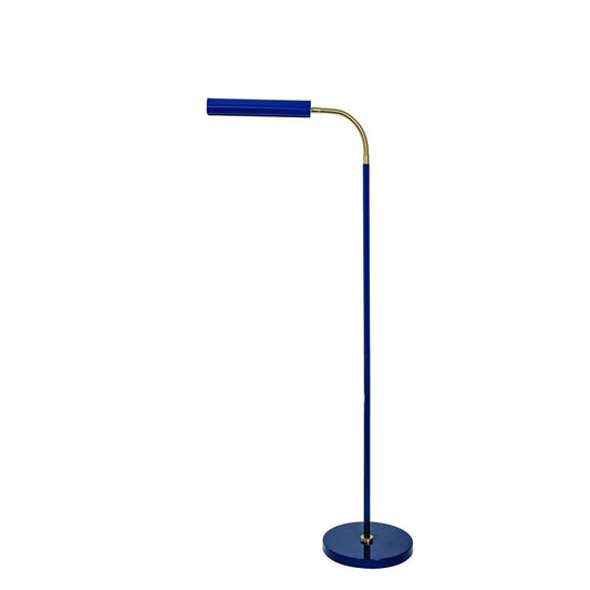 Fusion Floor Lamp - FN100-NB/SB - Navy Blue/Satin Brass by House of Troy